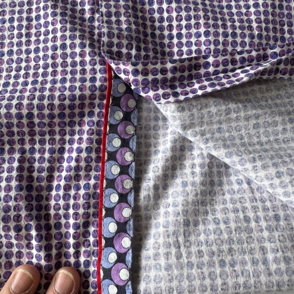 Daniel Hechter‎ Paris Men's Polka Dot Casual Dress Shirt Purple XLT Flip Cuffs - Picture 8 of 16